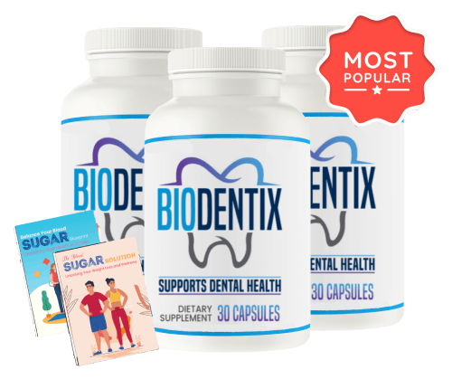 Biodentix natural oral health supplement bottle